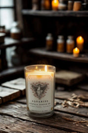 Aquarius Zodiac Candle | for the Celestial Visionary