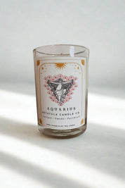 Aquarius Zodiac Candle | for the Celestial Visionary