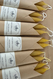 Hand Dipped Beeswax Taper Candles