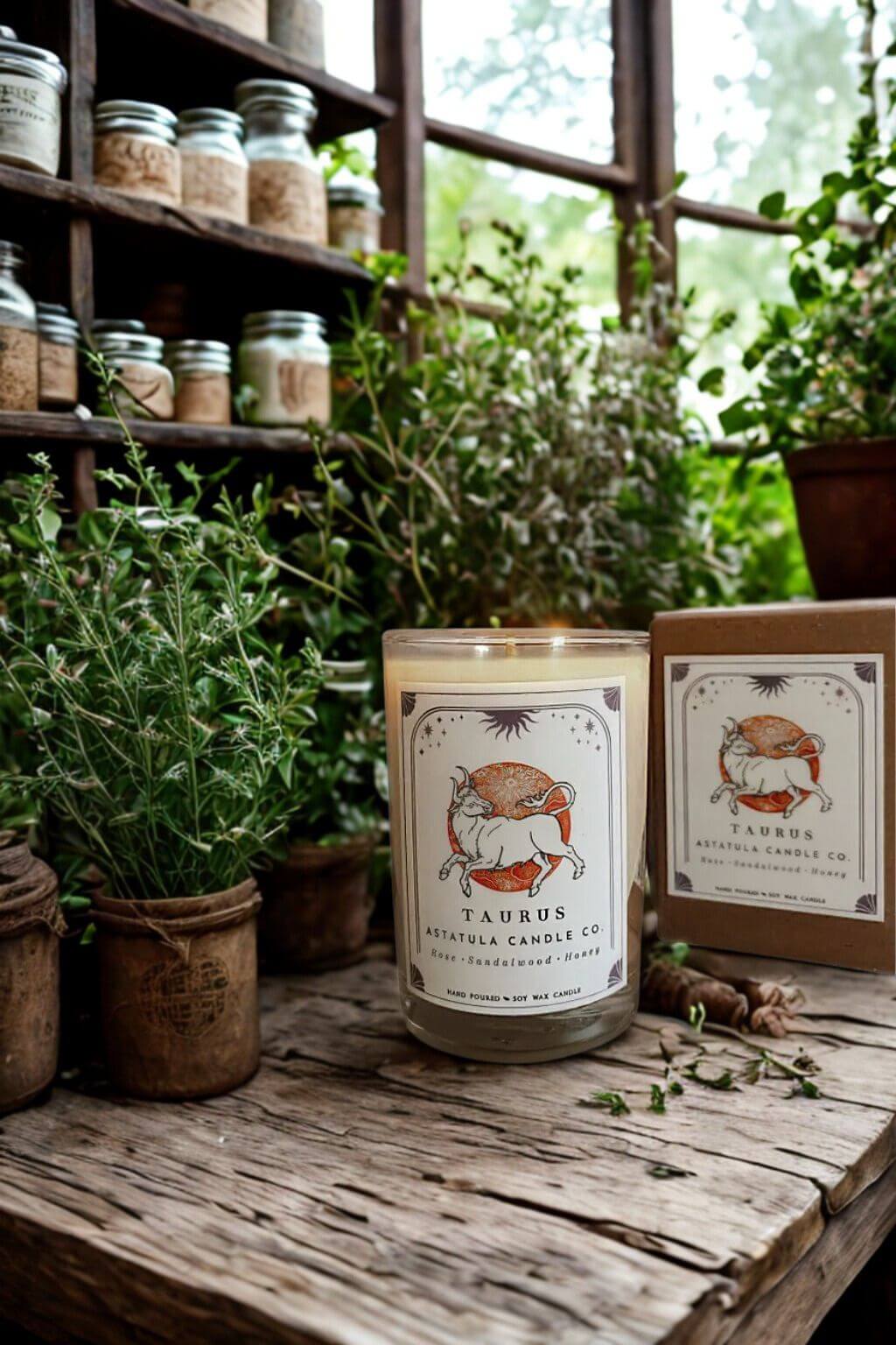 Taurus Zodiac Candle | for the Sensualist + the Grounded Soul