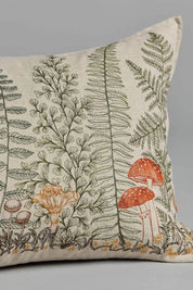 Mushrooms + Ferns Lumbar Pillow Cover
