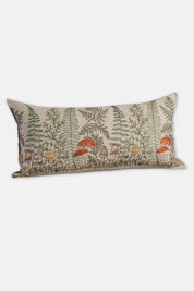Mushrooms + Ferns Lumbar Pillow Cover