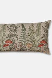 Mushrooms + Ferns Lumbar Pillow Cover
