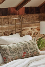 Mushrooms + Ferns Lumbar Pillow Cover