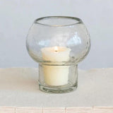 Recycled Glass Footed Votive Holder