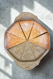 Handcrafted Stoneware Shortbread Pan, Thistle Design