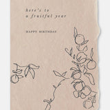 A Fruitful Year | Handmade Paper Birthday Card