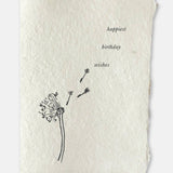 Dandelion Wishes | Natural Handmade Paper Birthday Card