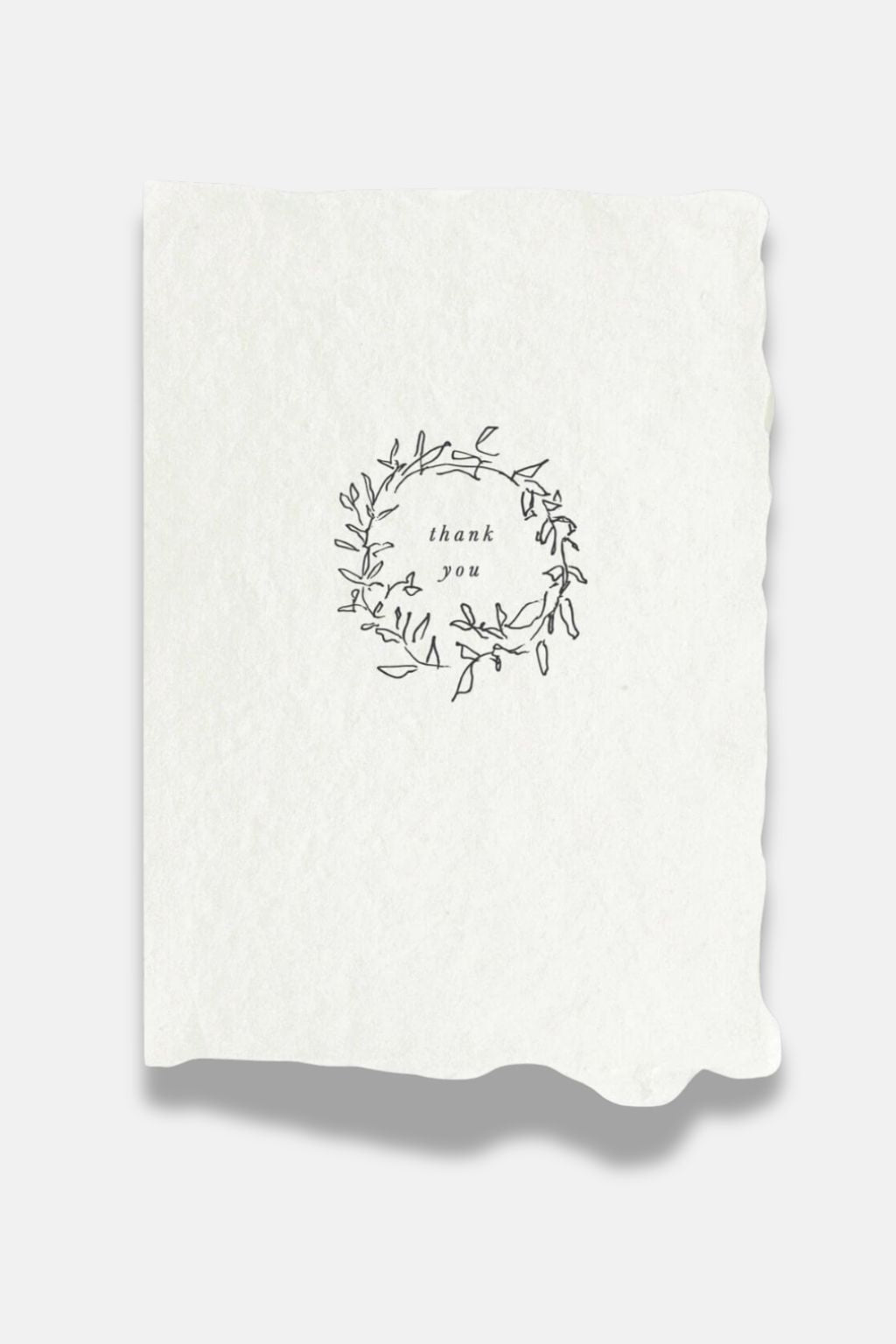 Thank You | Natural Handmade Paper Card