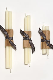 12" Cream Beeswax Taper Candles