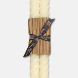 Cream Beeswax 10" Rope Taper Candles