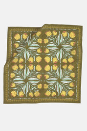 Adele Bandana | Vibrant Tulips on Olive
