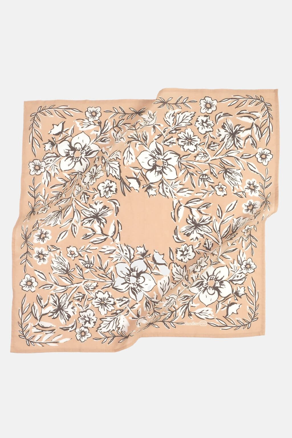 Georgia Bandana | Monochromatic Blooms on Sunlit Clay