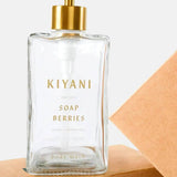 Kiyani Glass Soap Dispenser with Brass Finish