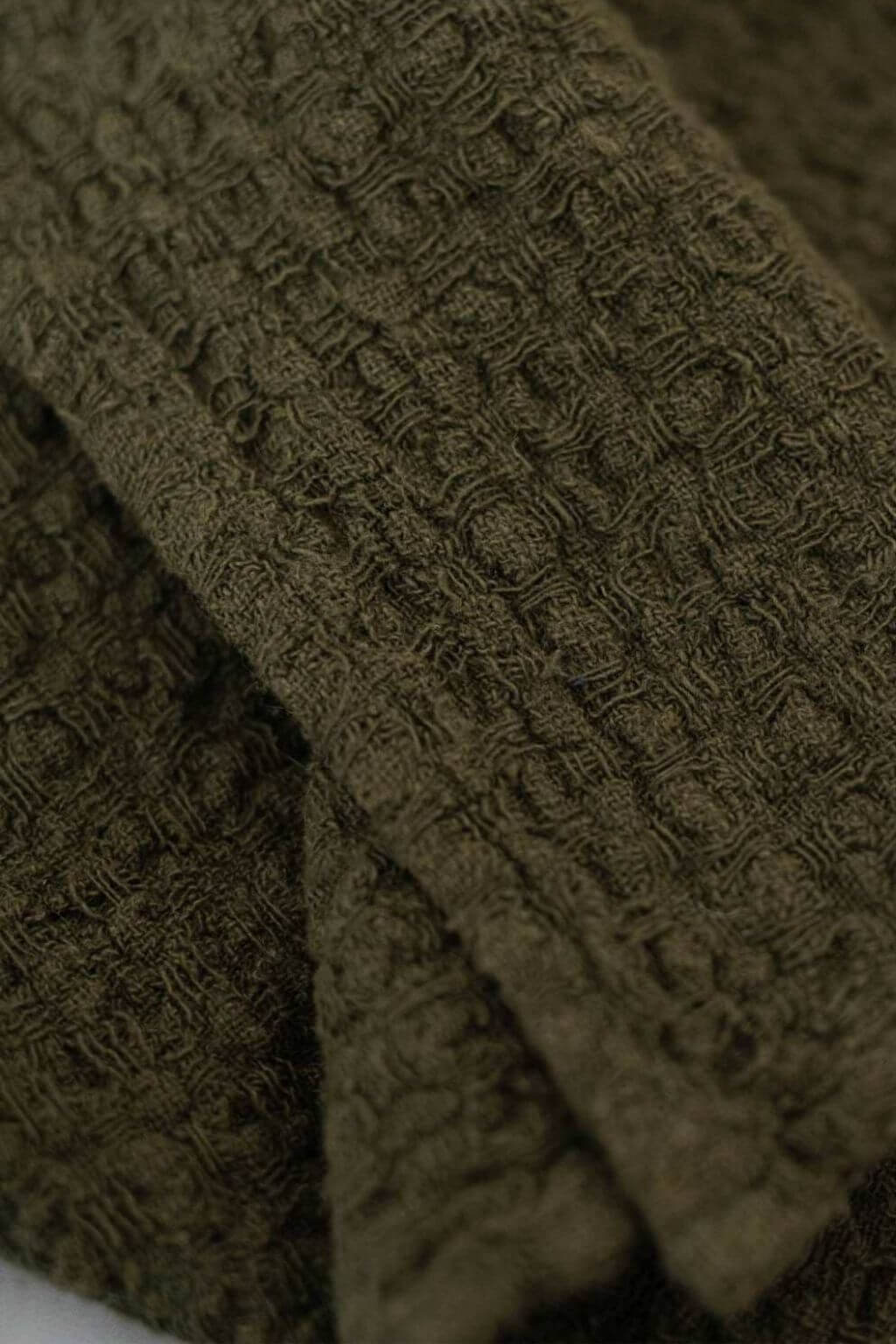 Martini Olive Linen Waffle Dishcloth Set of 2