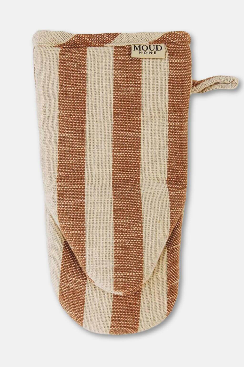 NORDIC Oven Mitt | Sand + Terracotta Stripes