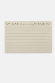 Back of Rifle Paper Co. Artichoke Recipe Card with simple lined design