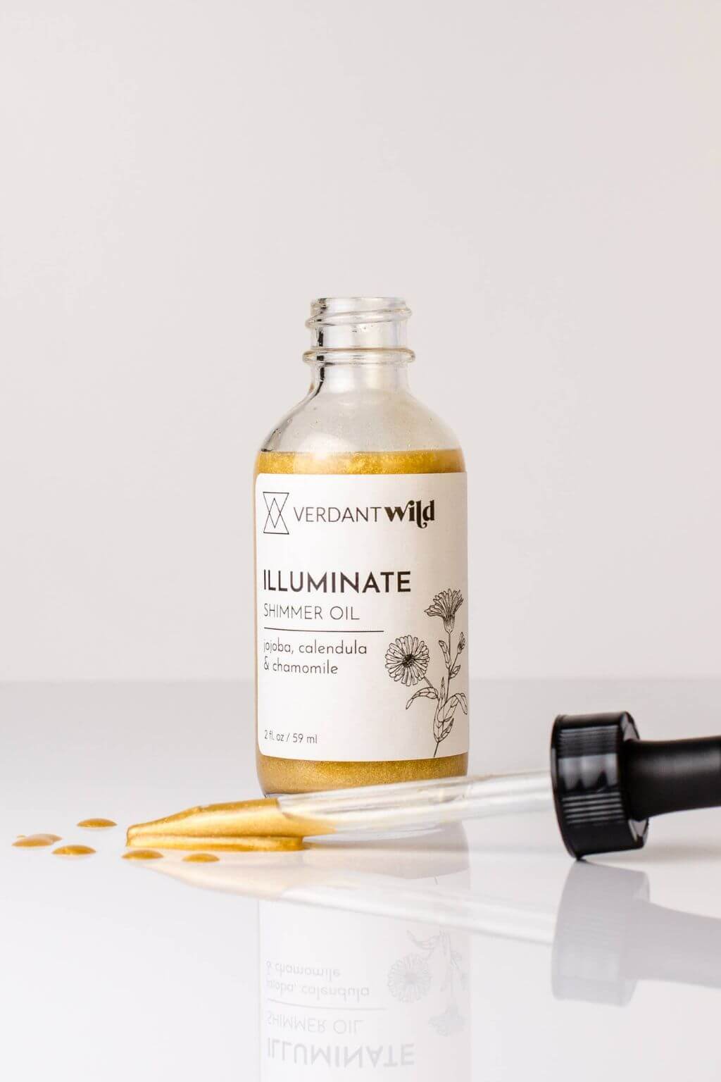 ILLUMINATE Shimmer Oil | Jojoba, Calendula + Chamomile