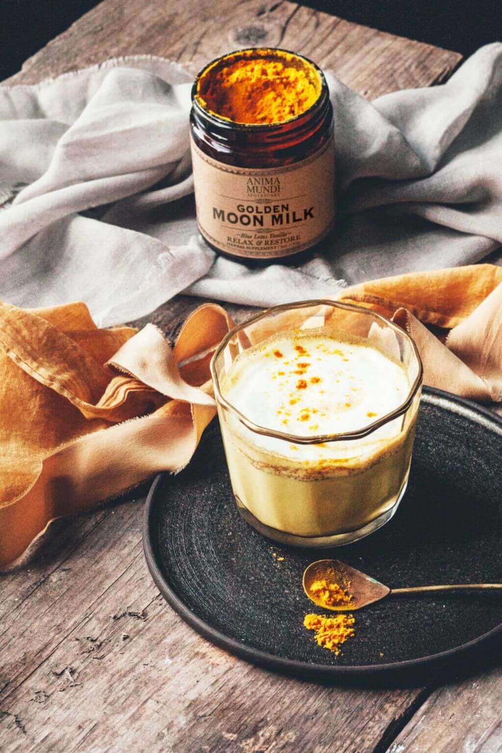 Golden Moon Milk (PM) Blue Lotus Vanilla | Relax + Restore Anima Mundi Apothecary