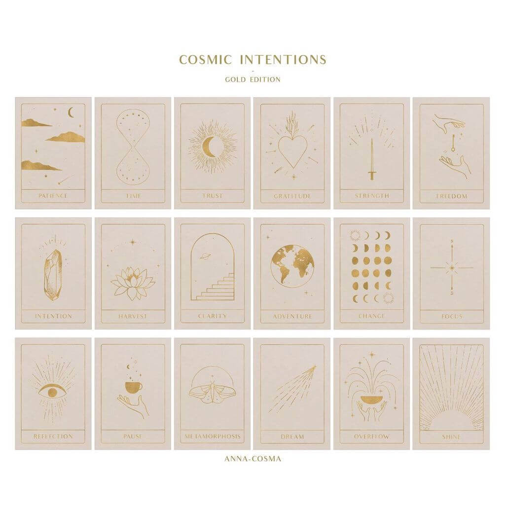 Cultiverre Cosmic Intentions, Set of 18 Cards
