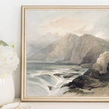 Majestic Coastline Vintage Art Print | 8x10 Artisan Made