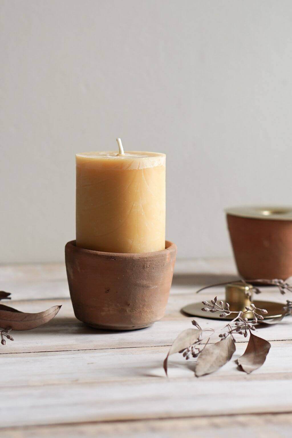 Pure Beeswax Pillar Candle, 80 hour Artisan Made