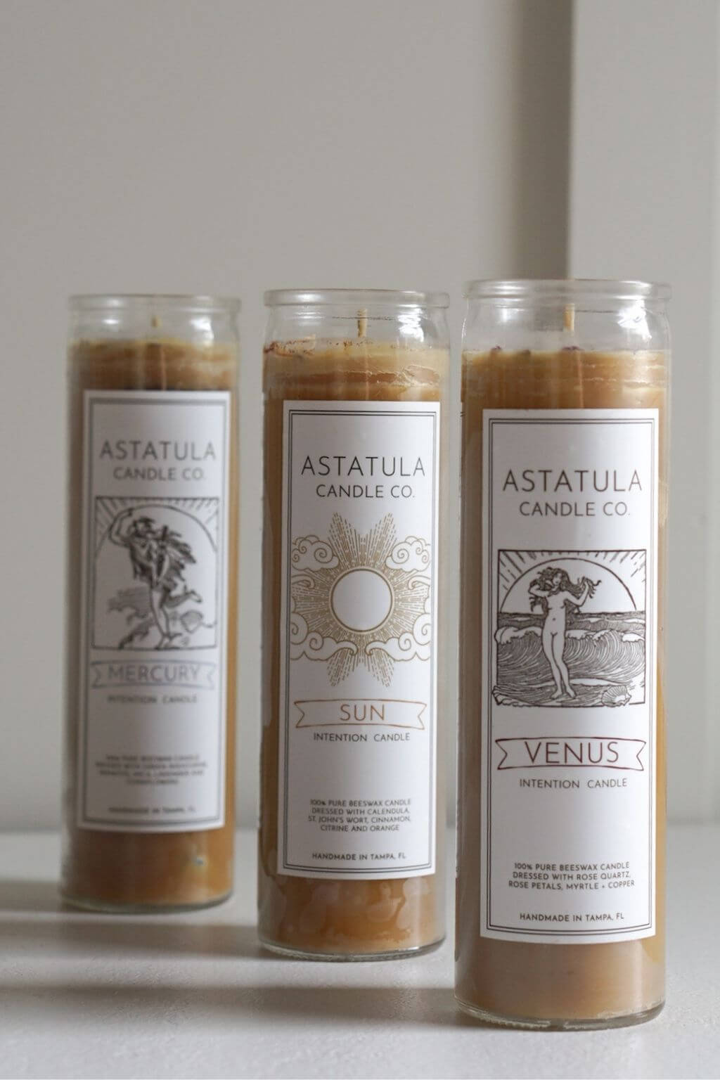 Beeswax Venus Intention Meditation Candle Astatula Candle Co.