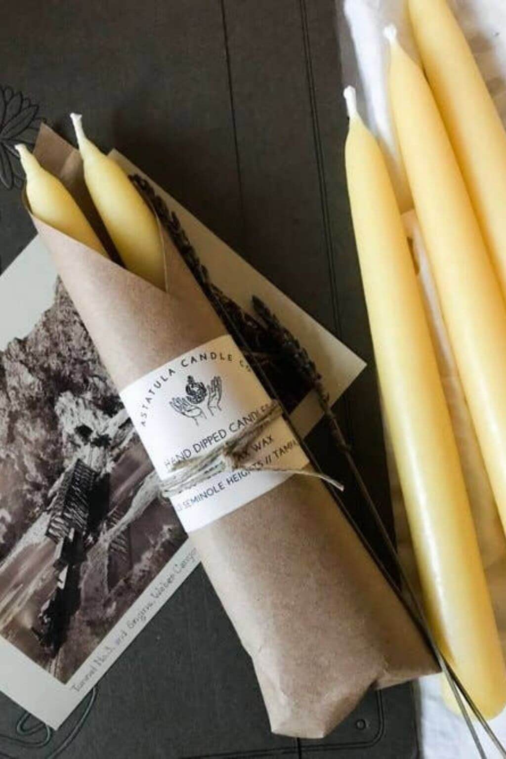 Hand Dipped Beeswax Taper Candles Astatula Candle Co.