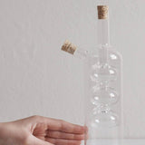 Artisan Glass Oil + Vinegar Nesting Bottle Cruet