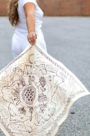 Ivory Desert Bandana | Cactus + Mountains
