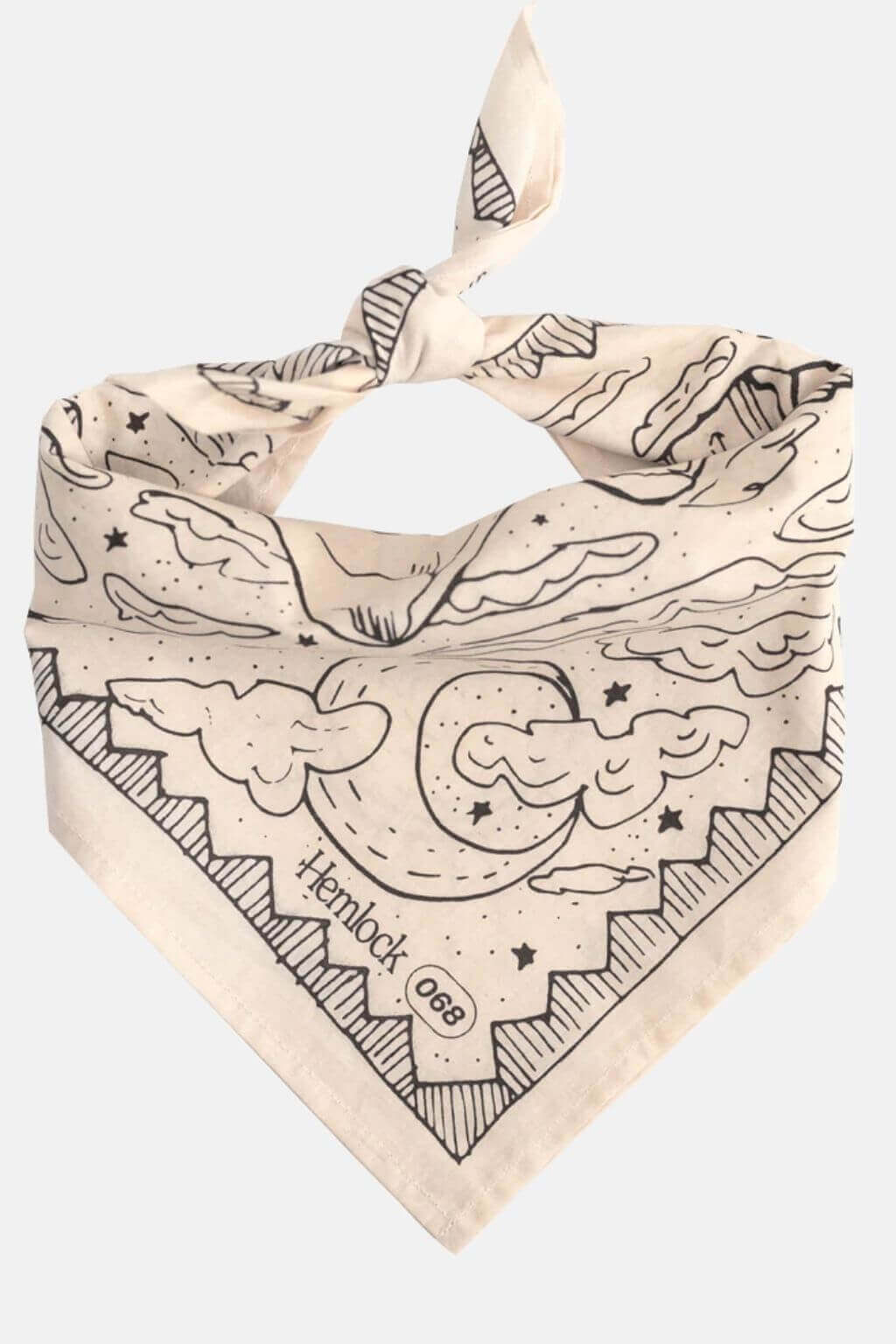 Ivory Desert Bandana | Cactus + Mountains