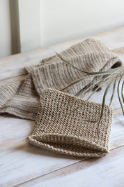 Double-layered hemp washcloth handmade in Bangladesh