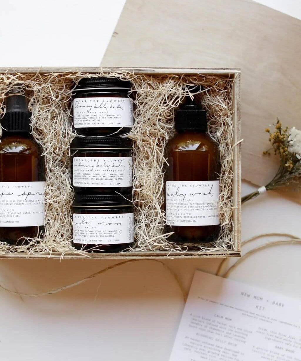 Cultiverre : Bespoke Gifts Collection - custom gift set of natural products in a wooden box