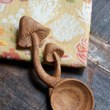 Hand Carved Mushroom Doussie Wood Spoon