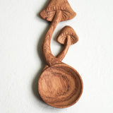 Hand Carved Mushroom Doussie Wood Spoon