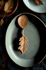 Oak Leaf Doussie Wood Spoon
