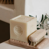 French Heritage Gift Set | Marseille Soap, Beech Wood Nail Brush + Soap Dish