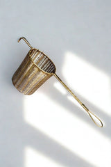 Woven Brass Tea Strainer with Handle