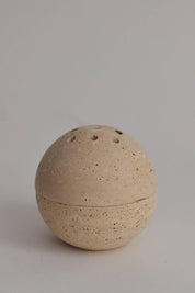 Travertine Sphere Incense Burner