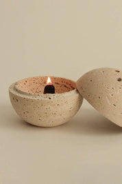 Travertine Sphere Incense Burner