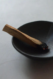 Burning Ritual Raw Black Clay Smudge Bowl