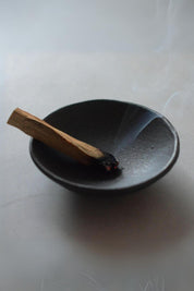 Burning Ritual Raw Black Clay Smudge Bowl