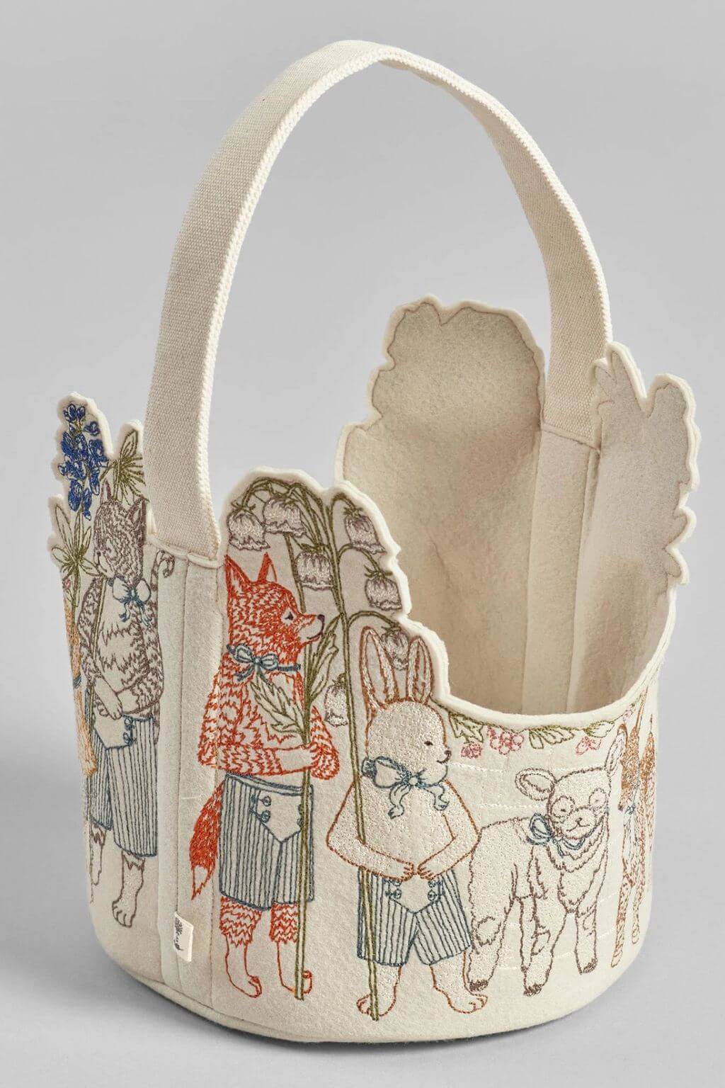 Easter Parade Embroidered Basket