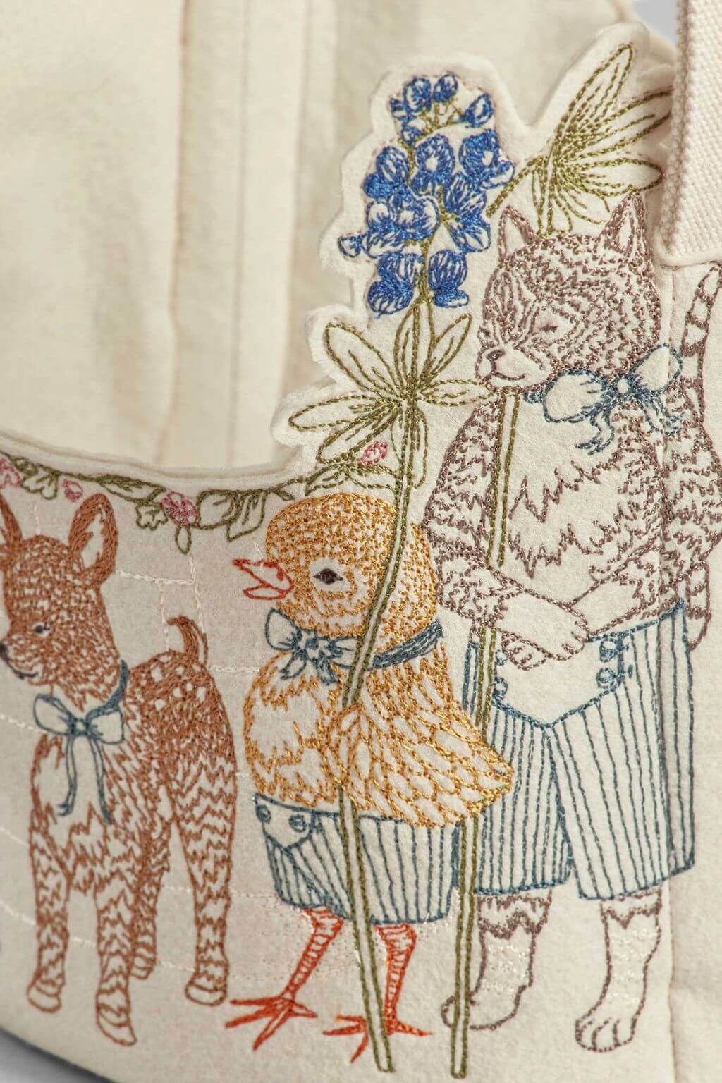 Easter Parade Embroidered Basket