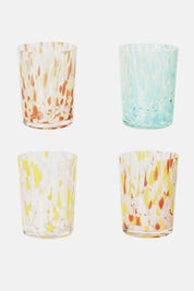 Confetti Handblown Glass Tumblers - Assorted Set of 4