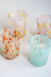 Confetti Handblown Glass Tumblers - Assorted Set of 4