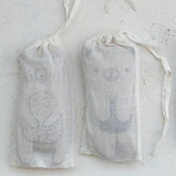 Embroidered Linen Hot/Cold Pack with Lavender + Lentils