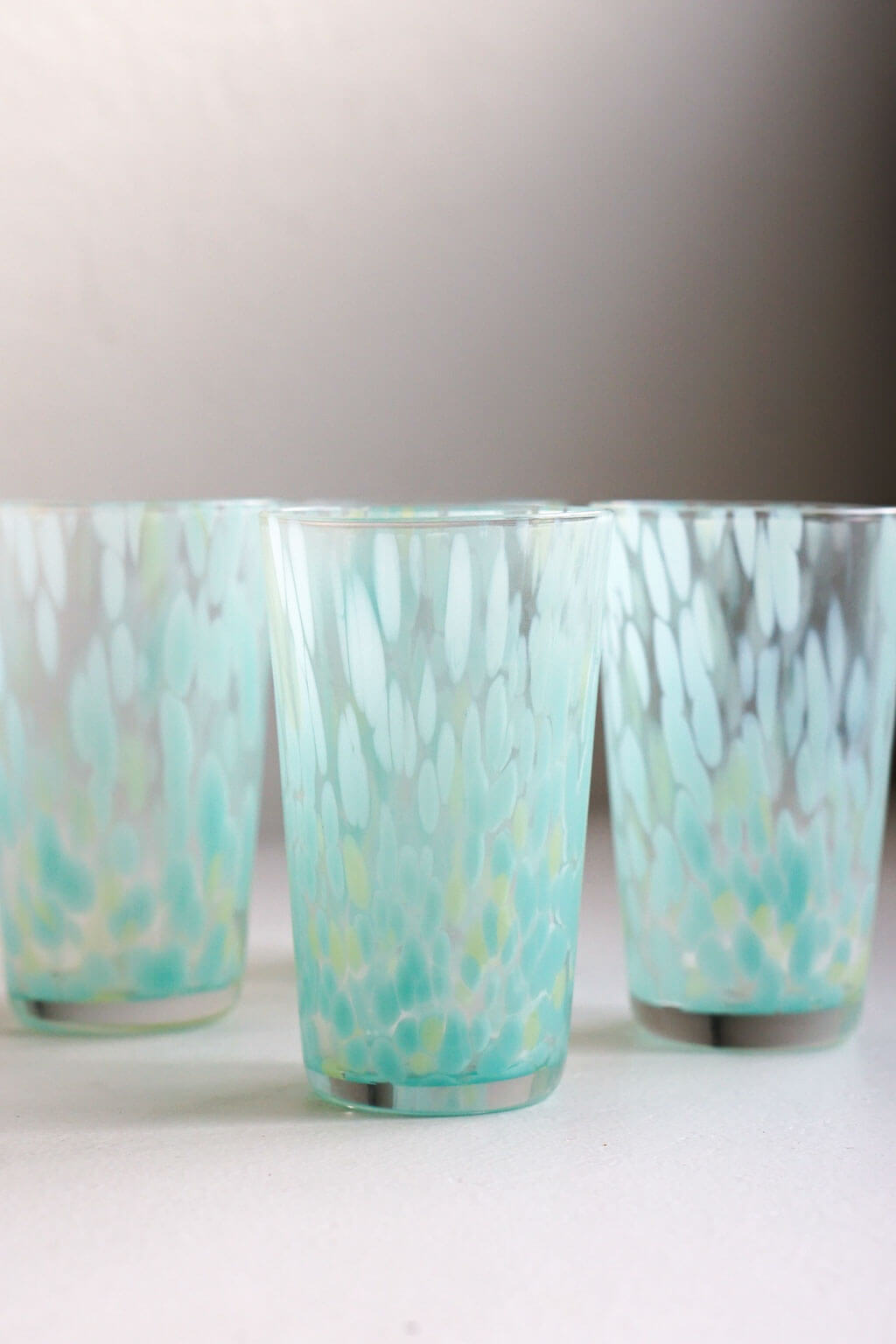 Glacier Handblown Tall Glass Tumblers - Set of 4