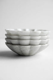 Carved Marble Fluted Dish