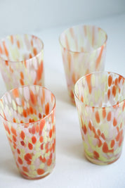 Positano Handblown Tall Glass Tumblers - Set of 4